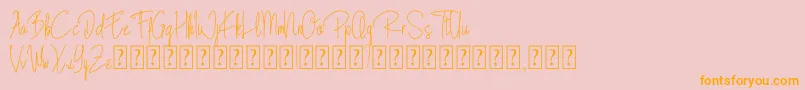 Шрифт Blista Rade – оранжевые шрифты на розовом фоне