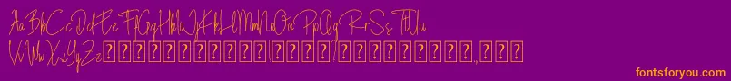 Blista Rade Font – Orange Fonts on Purple Background