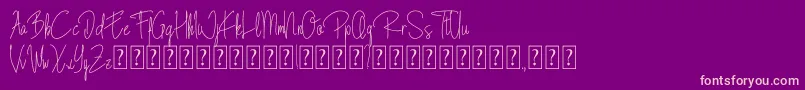 Blista Rade Font – Pink Fonts on Purple Background