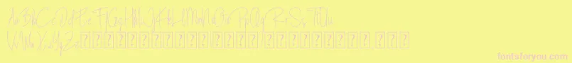 Blista Rade Font – Pink Fonts on Yellow Background