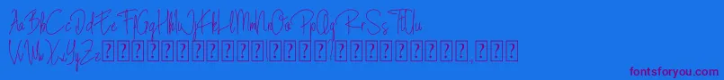 Blista Rade Font – Purple Fonts on Blue Background