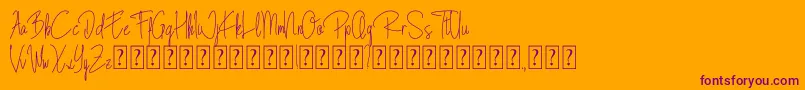 Blista Rade Font – Purple Fonts on Orange Background