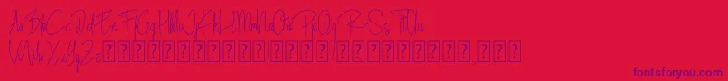 Blista Rade-Schriftart – Violette Schriften auf rotem Hintergrund