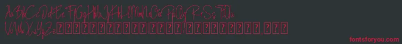 Blista Rade Font – Red Fonts on Black Background