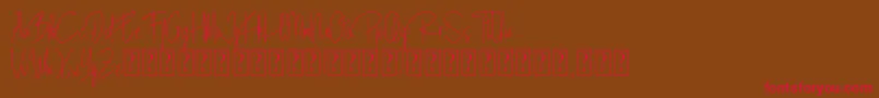 Blista Rade Font – Red Fonts on Brown Background