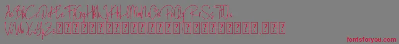 Blista Rade Font – Red Fonts on Gray Background