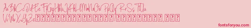 Blista Rade Font – Red Fonts on Pink Background