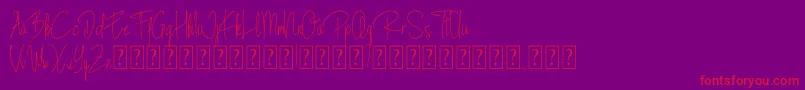 Blista Rade Font – Red Fonts on Purple Background