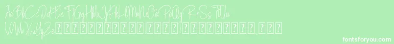 Blista Rade Font – White Fonts on Green Background