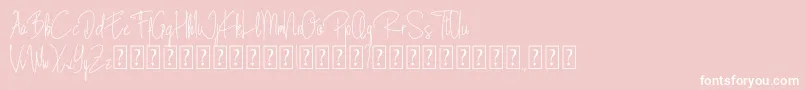 Blista Rade Font – White Fonts on Pink Background