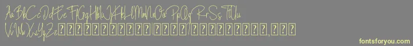 Blista Rade Font – Yellow Fonts on Gray Background