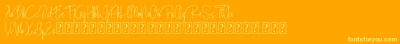 Blista Rade Font – Yellow Fonts on Orange Background