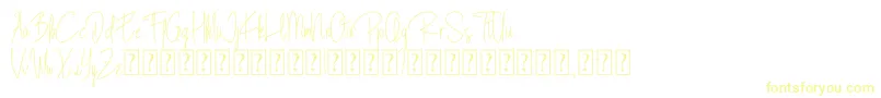 Blista Rade Font – Yellow Fonts on White Background