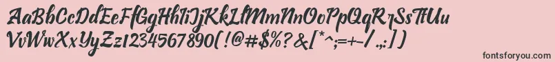 Bllastt Italic Font – Black Fonts on Pink Background