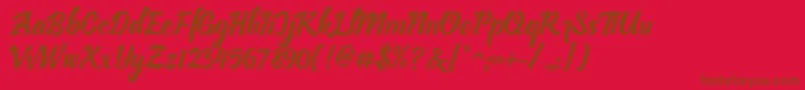 Bllastt Italic Font – Brown Fonts on Red Background