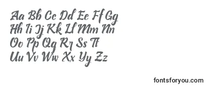 Überblick über die Schriftart Bllastt Italic