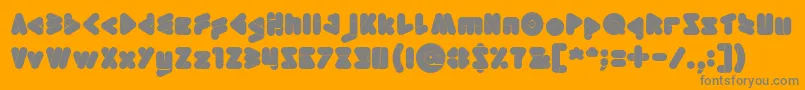 EmperorOfJapanBold Font – Gray Fonts on Orange Background