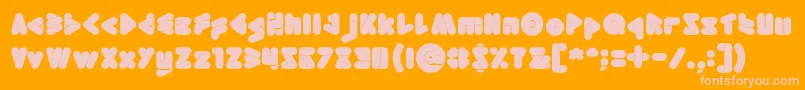 EmperorOfJapanBold Font – Pink Fonts on Orange Background