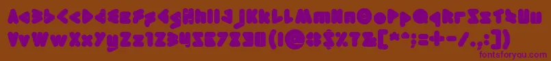 EmperorOfJapanBold Font – Purple Fonts on Brown Background