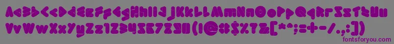 Шрифт EmperorOfJapanBold – фиолетовые шрифты на сером фоне