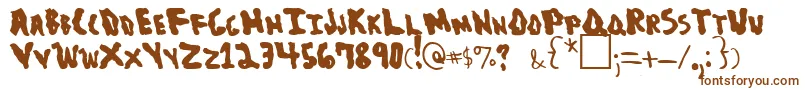 Шрифт blob – коричневые шрифты на белом фоне