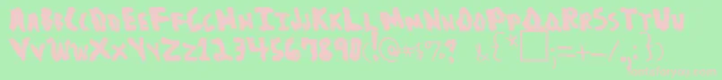 blob Font – Pink Fonts on Green Background