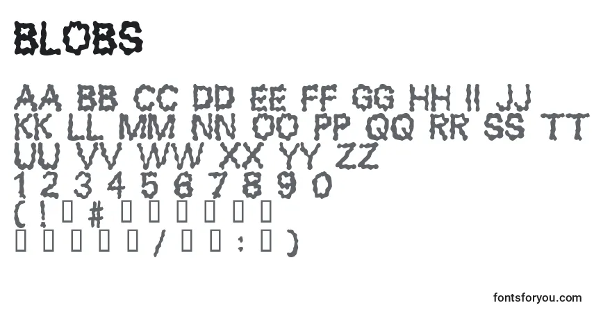 Czcionka BLOBS (121612) – alfabet, cyfry, specjalne znaki