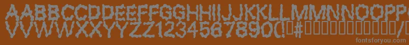 BLOBS Font – Gray Fonts on Brown Background