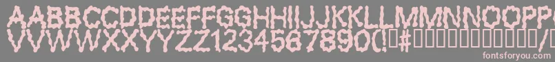 BLOBS Font – Pink Fonts on Gray Background