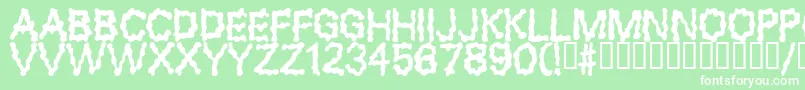 BLOBS Font – White Fonts on Green Background