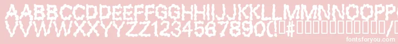 BLOBS Font – White Fonts on Pink Background