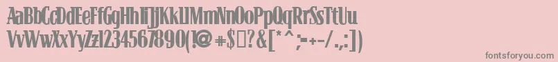 BLOCB    Font – Gray Fonts on Pink Background