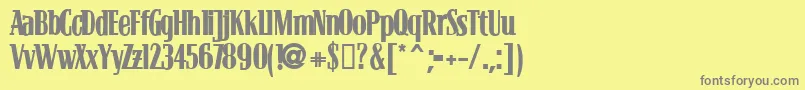 BLOCB    Font – Gray Fonts on Yellow Background