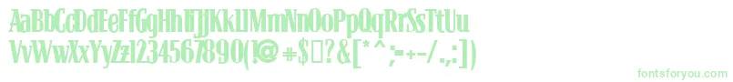 BLOCB    Font – Green Fonts on White Background