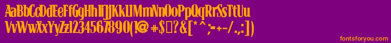 BLOCB    Font – Orange Fonts on Purple Background