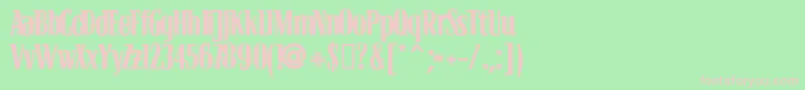 BLOCB    Font – Pink Fonts on Green Background