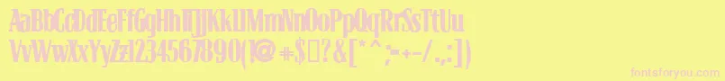 BLOCB    Font – Pink Fonts on Yellow Background