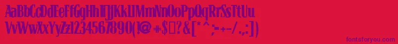 BLOCB    Font – Purple Fonts on Red Background