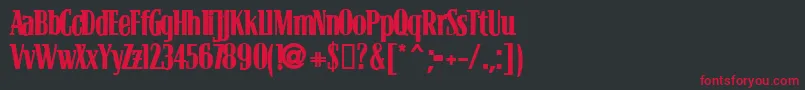 BLOCB    Font – Red Fonts on Black Background
