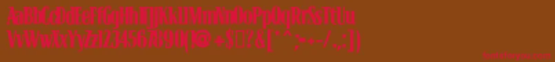 BLOCB    Font – Red Fonts on Brown Background