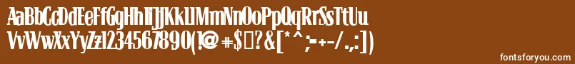 BLOCB    Font – White Fonts on Brown Background