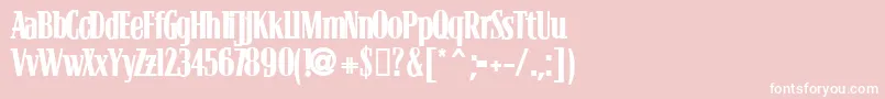 BLOCB    Font – White Fonts on Pink Background