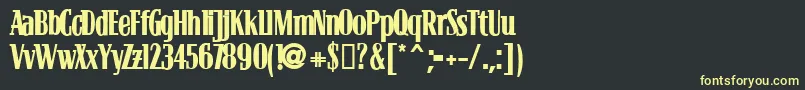 BLOCB    Font – Yellow Fonts on Black Background