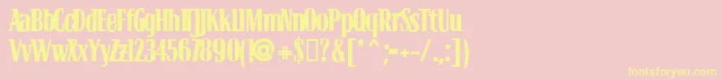 BLOCB    Font – Yellow Fonts on Pink Background