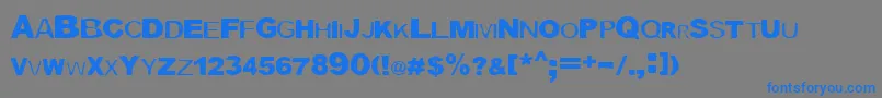 BLOCBL   Font – Blue Fonts on Gray Background