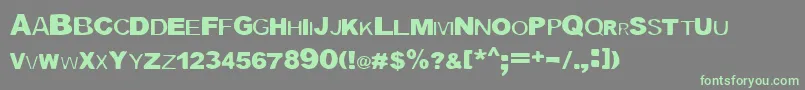 BLOCBL   Font – Green Fonts on Gray Background