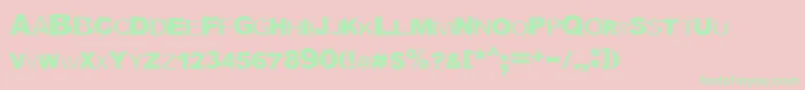 BLOCBL   Font – Green Fonts on Pink Background