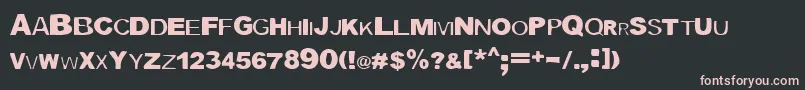 BLOCBL   Font – Pink Fonts on Black Background