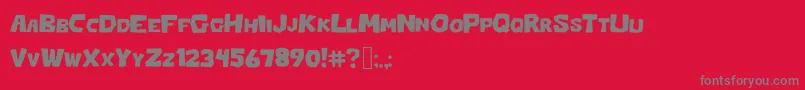 Block Awesome Font – Gray Fonts on Red Background