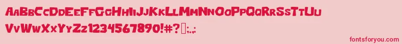 fuente Block Awesome – Fuentes Rojas Sobre Fondo Rosa